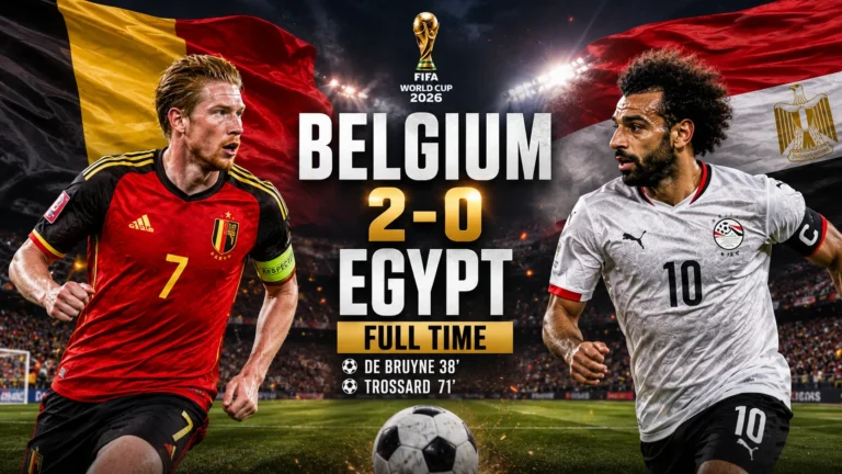 Belgium vs Egypt: Pre-Match Analysis & Prediction