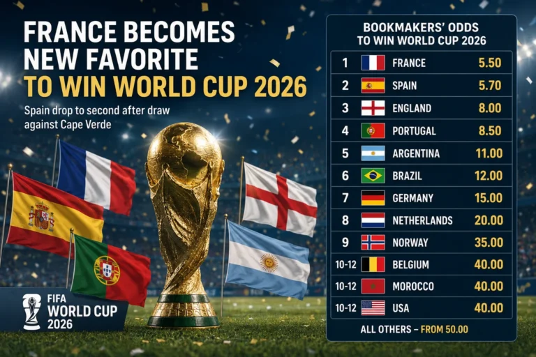 France Becomes New Favorite to Win the 2026 FIFA World Cup